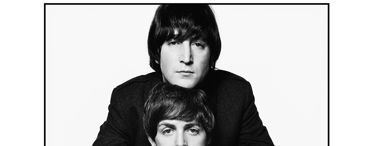 John Lennon and Paul McCartney by David Bailey photograph