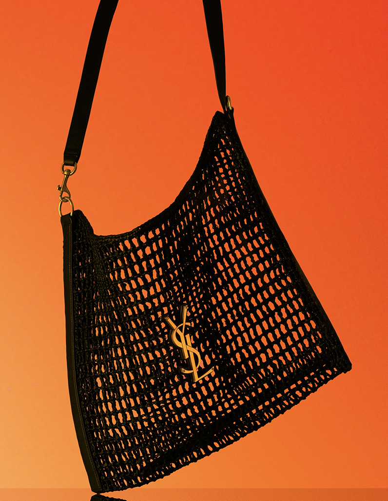 Black raffia Saint Laurent bag 