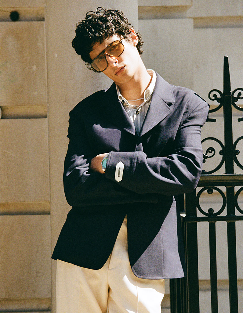 A model wearing Bottega Veneta and Jacquemus