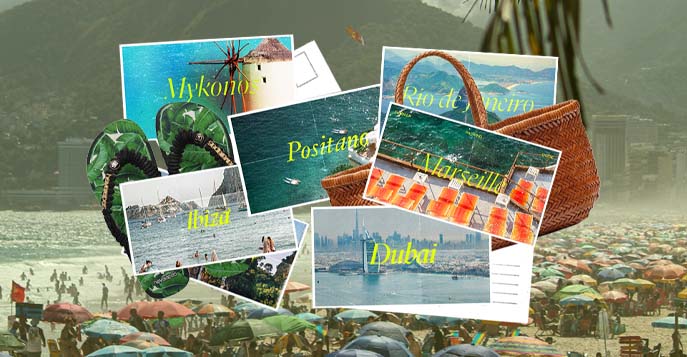 Collage of holiday destinations