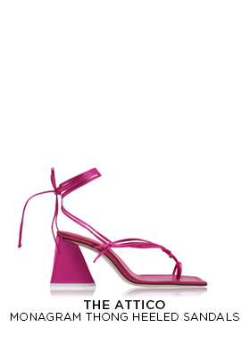 The Attico Monagram Thong Heeled Sandals