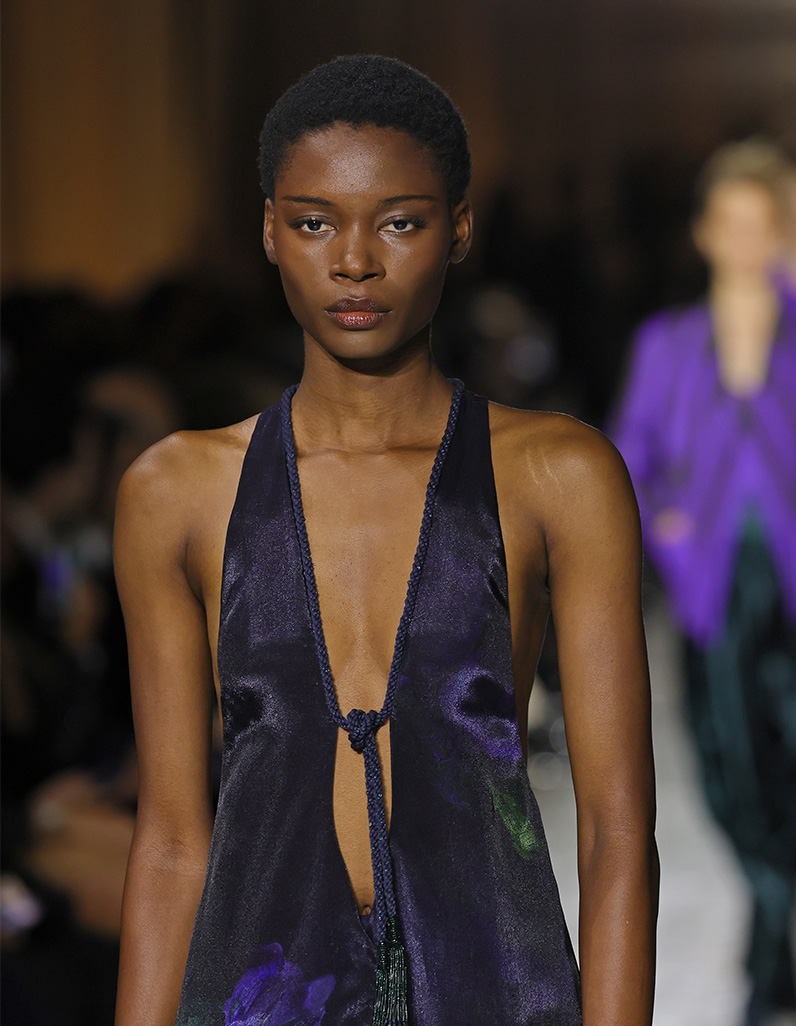 Model on Giorgio Armani runway