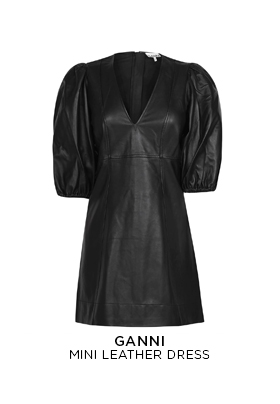 Ganni Mini Leather Dress
