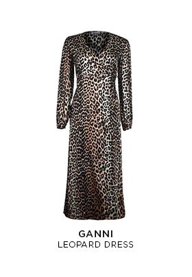 Ganni leopard print maxi dress