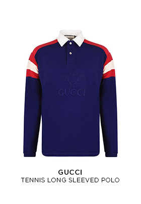 Gucci tennis long sleeved polo