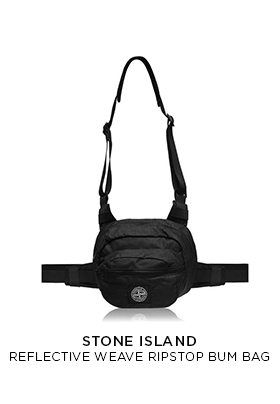 Stone Island reflective weave ripstop bum bag
