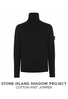Stone Island Shadow Project cotton knit jumper in black