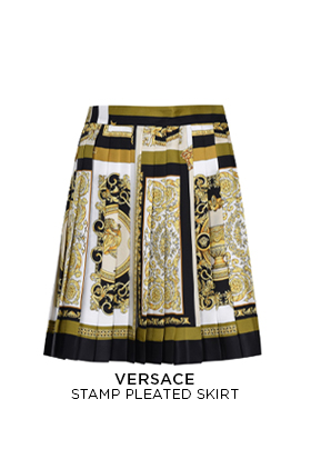 Versace Stamp Pleated Skirt
